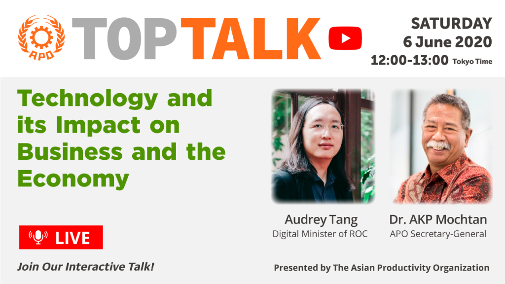 APO presents Top Talk on Technology and its Impact on Business and the Economy on 6 June 2020