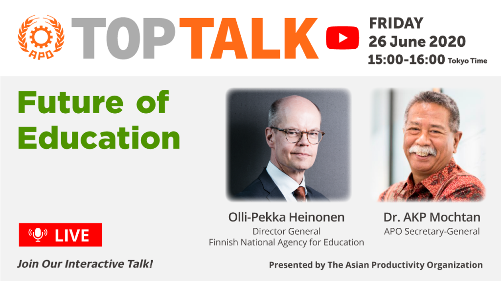 APO Top Talk on Future of Education on 26 June 2020