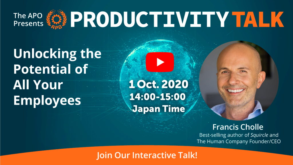 The APO Presents Productivity Talk on Unlocking the Potential of All Your Employees on 1 October 2020