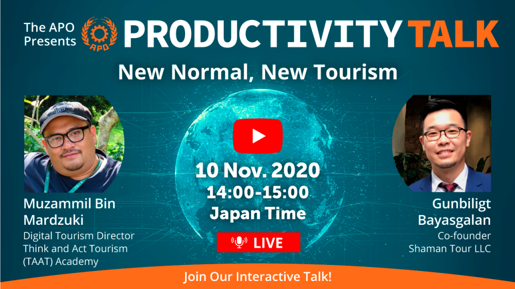 The APO Presents Productivity Talk on New Normal, New Tourism on 10 November 2020