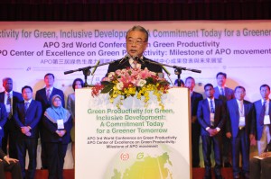 APO Director for Republic of China and Chairman of China Productivity Center Hsu delivering the welcome remarks. Photo courtesy of CPC.