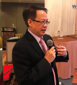APO Alternate Director for Thailand and FTPI Executive Director Dr. Phanit Laosirirat delivering a messeage during inaugural session of the Workshop on Food Quality and Safety Assurance in Modern Food Production Systems in Bangkok, 28 May 2018.