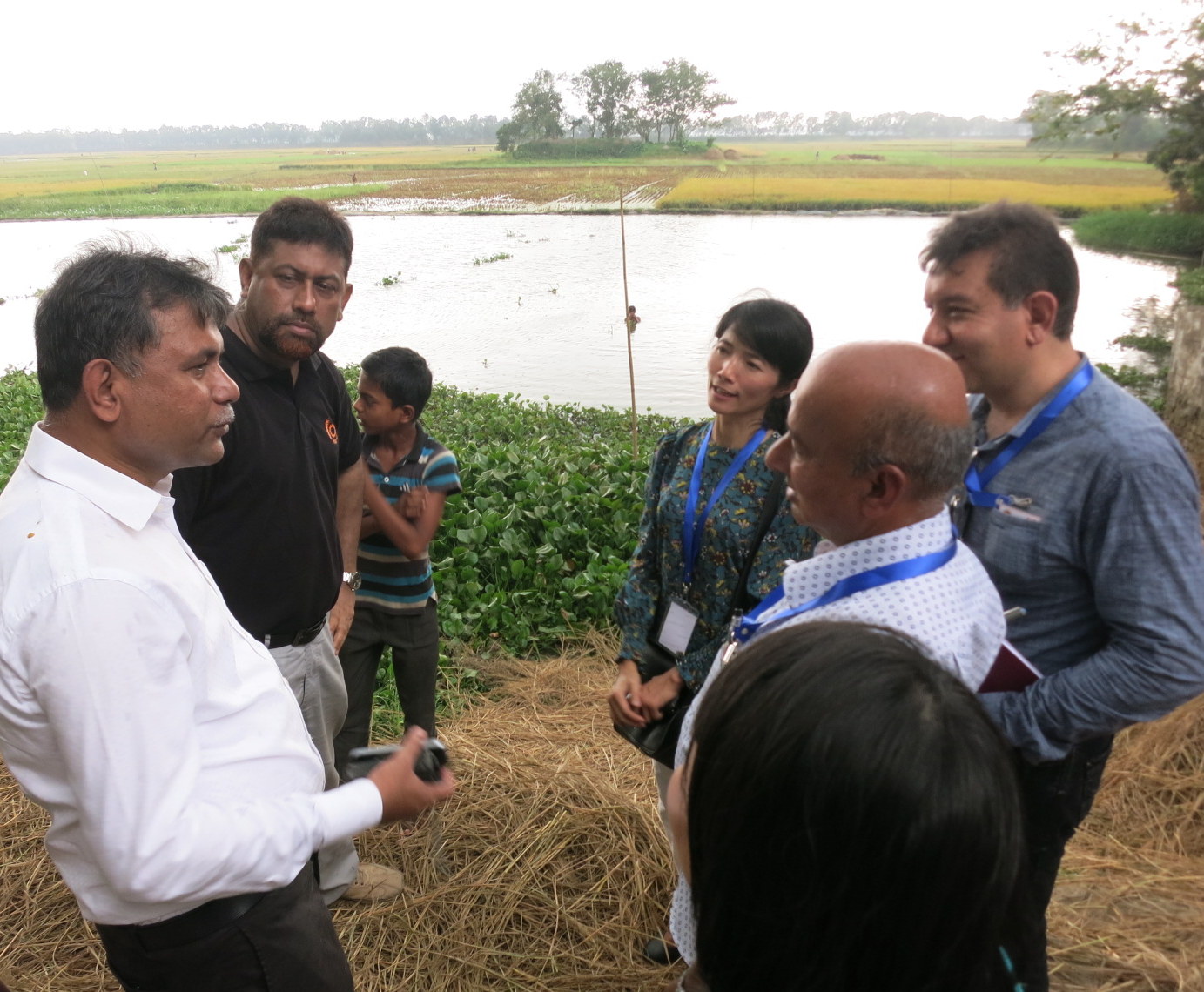 Participants getting the first-hand experience of Integrated Farming activities and “new-generation development approach” of SHISUK in Daudkandi, Comilla District of Bangladesh.