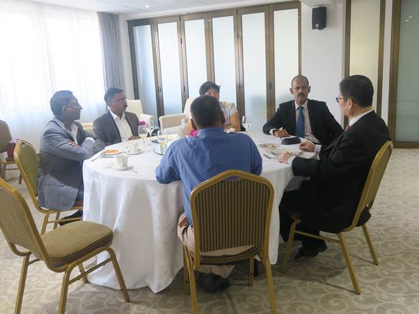 Secretary-General Dr. Santhi Kanoktanaporn attending a breakfast meeting with NPCC Mauritius board members