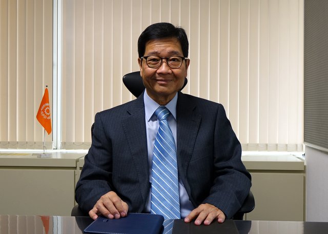 Dr. Santhi Kanoktanaporn in his office at the APO after joining as the 11th Secretary-General.