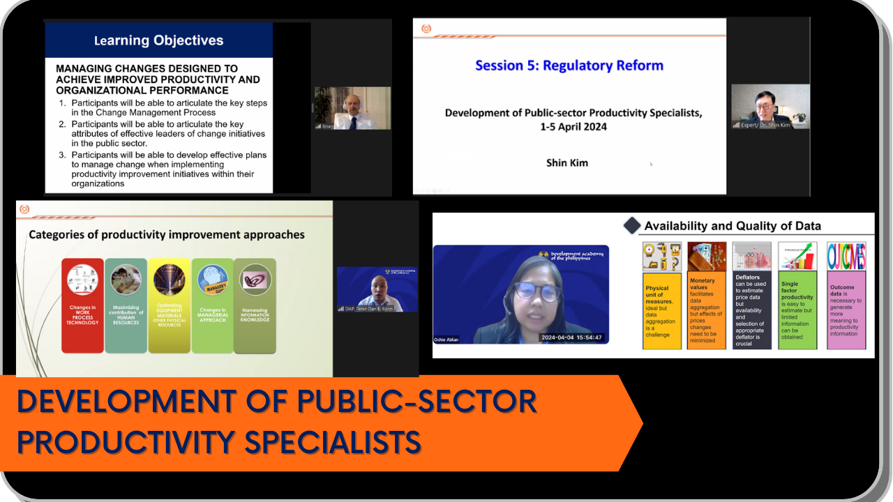 Development of Public-sector Productivity Specialists